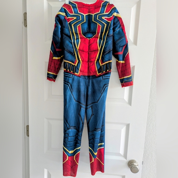 Deluxe iron spider man costume/jumpsuit with padded chest Size Small - Picture 1 of 5
